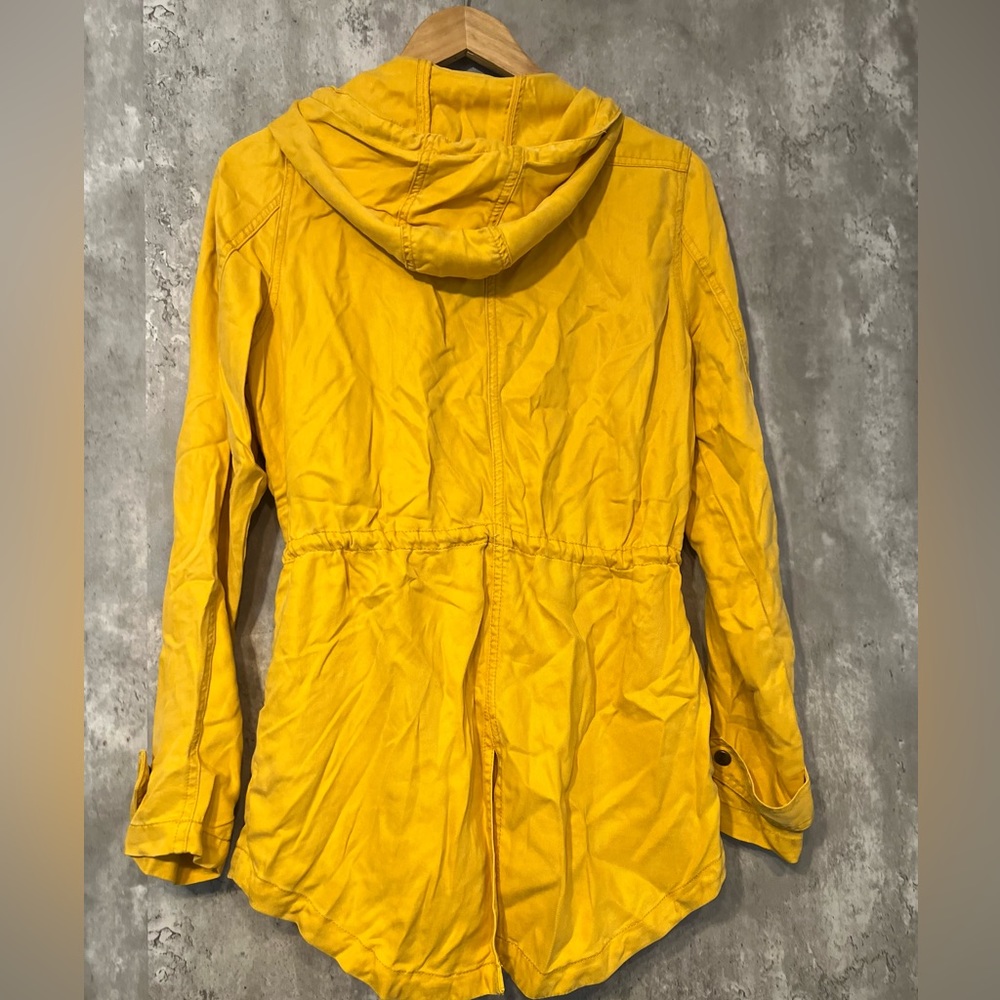 Utility Jacket Trench Coat mustard yellow cargo jacket - Picture 7 of 16